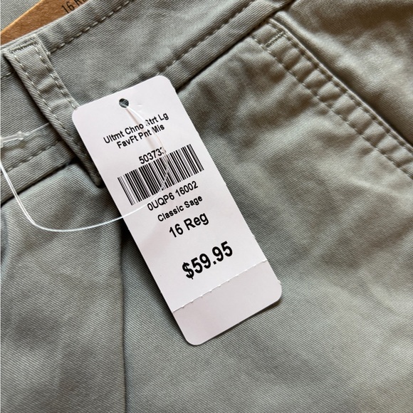 L.L. Bean Sage Green Favorite Fit Pants Women’s Regular Size 16 New #503733 - Picture 4 of 15